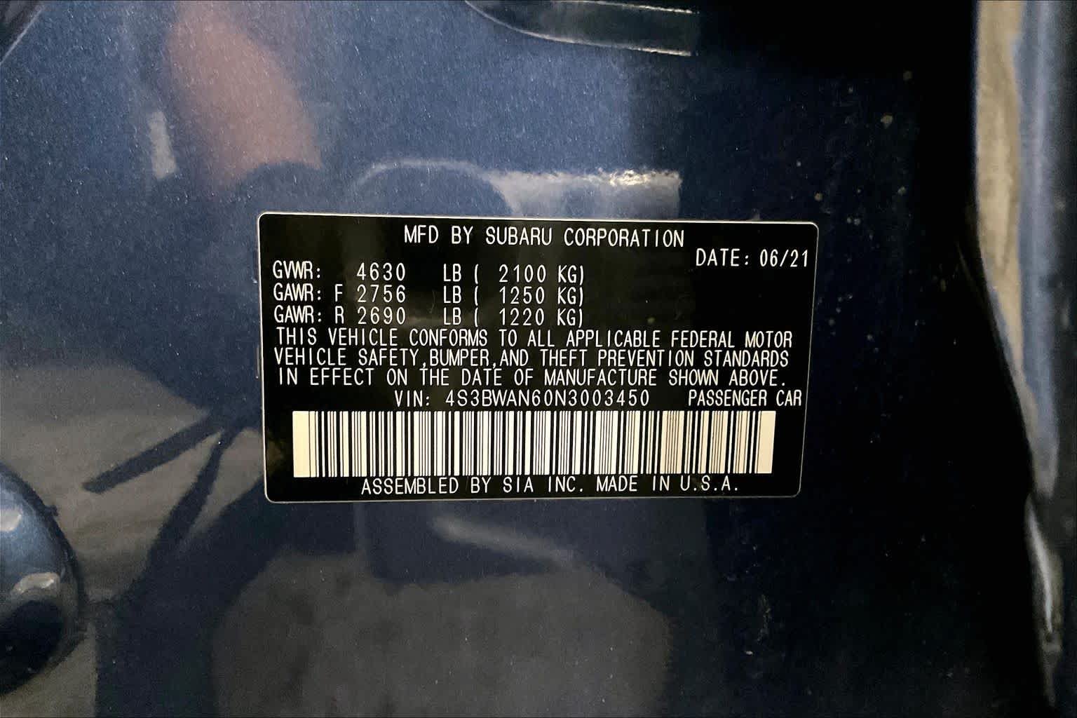 Used 2022 Abyss Blue Pearl Subaru Limited image 36