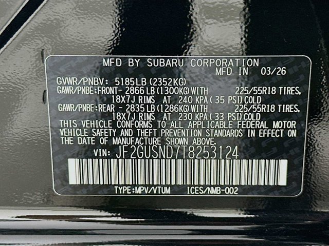 New 2026 CRYSTAL BLACK SILICA Subaru Limited Hybrid image 30