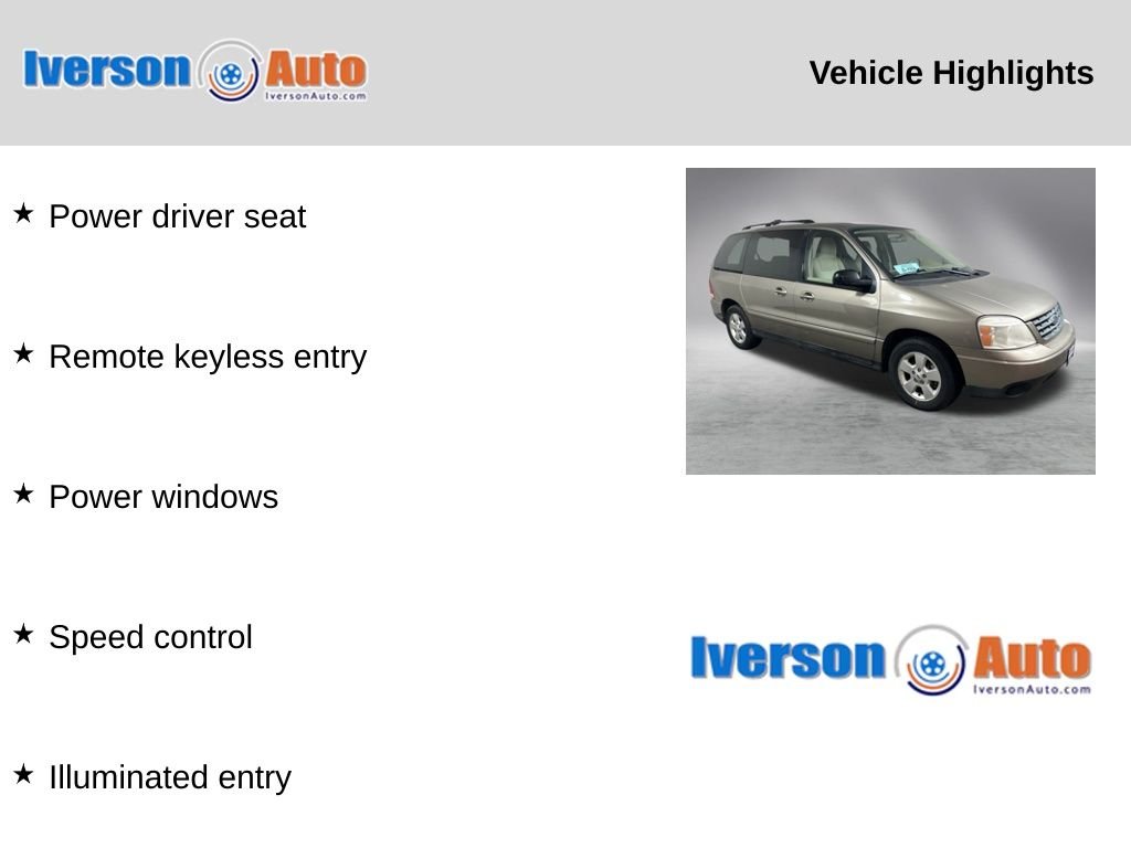 Used 2005 Ford Freestar SES with VIN 2FMZA57635BA57063 for sale in Huron, SD