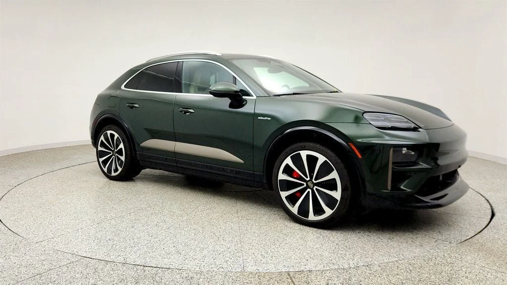 Used 2024 Oak Green Metallic Neo Porsche Electric Turbo AWD w/ 22