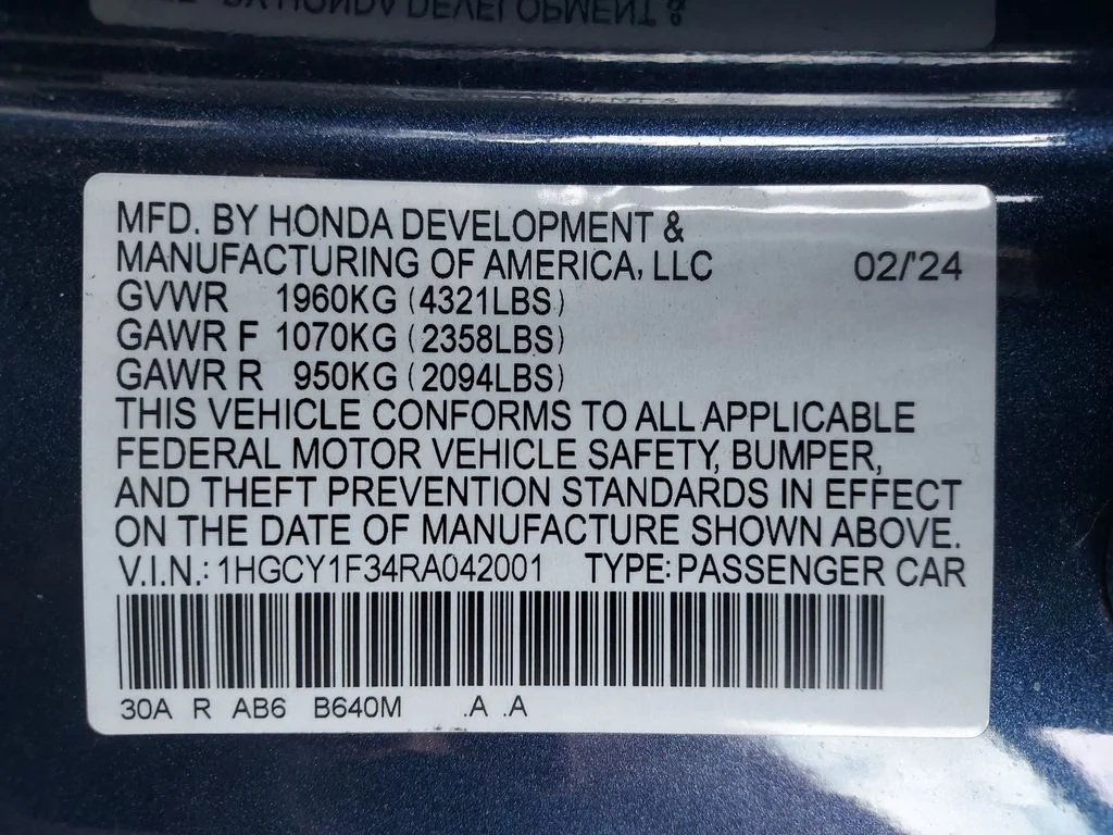Certified Used 2024 Blue Honda EX image 23
