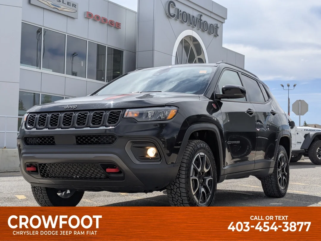 Certified Used 2024 Black Jeep Trailhawk - - 4x4 - Sun & Sound Group - Dual Pane Sunroof - Leather - NAV & More! image 1