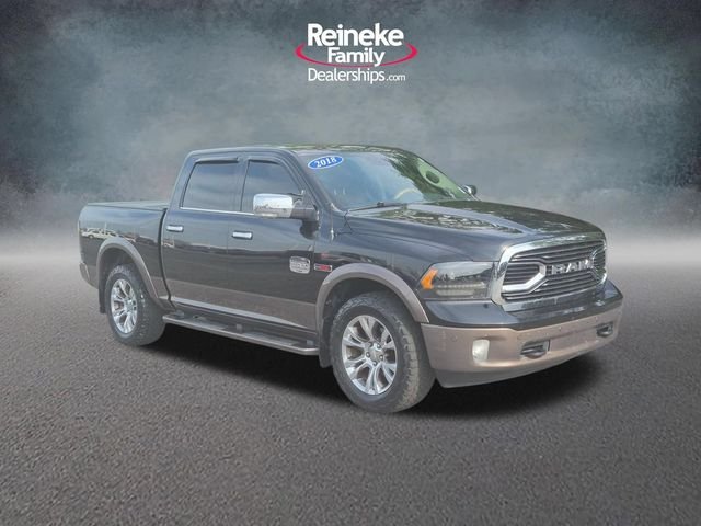 Used 2018 Brilliant Black Crystal Pearlcoat Ram Laramie Longhorn image 3