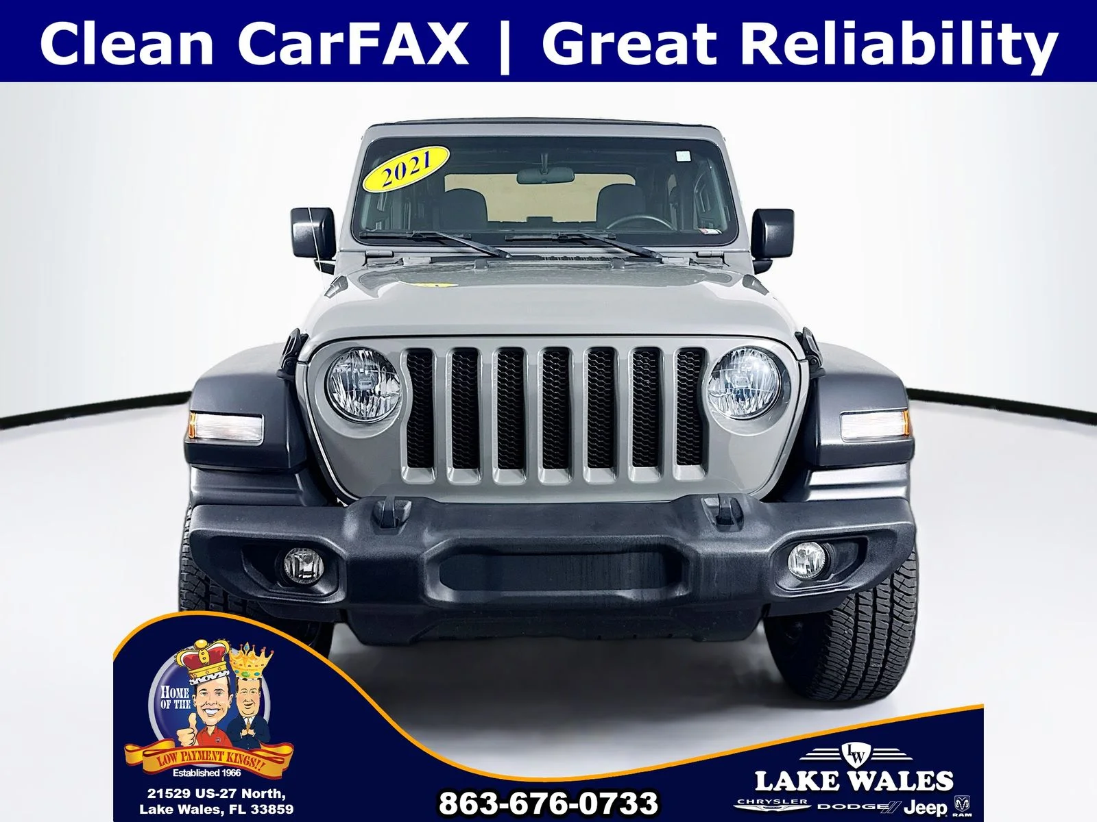 Used 2021 Gray Jeep Sport S image 2