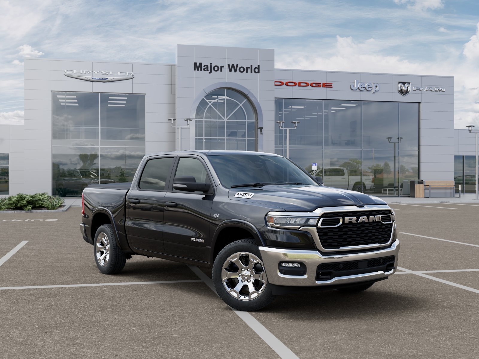 New 2026 Diamond Black Crystal Pearl-Coat Exterior Paint RAM BIG HORN image 5