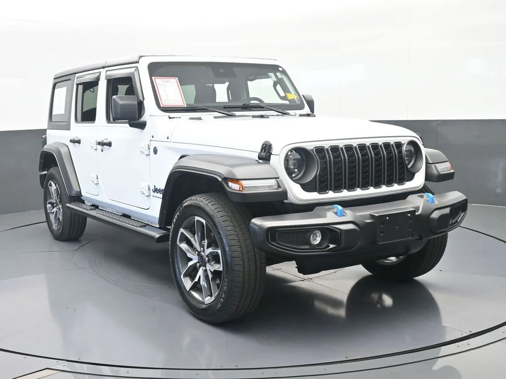 Used 2024 Bright White Clearcoat Jeep Sport S 4xe image 9