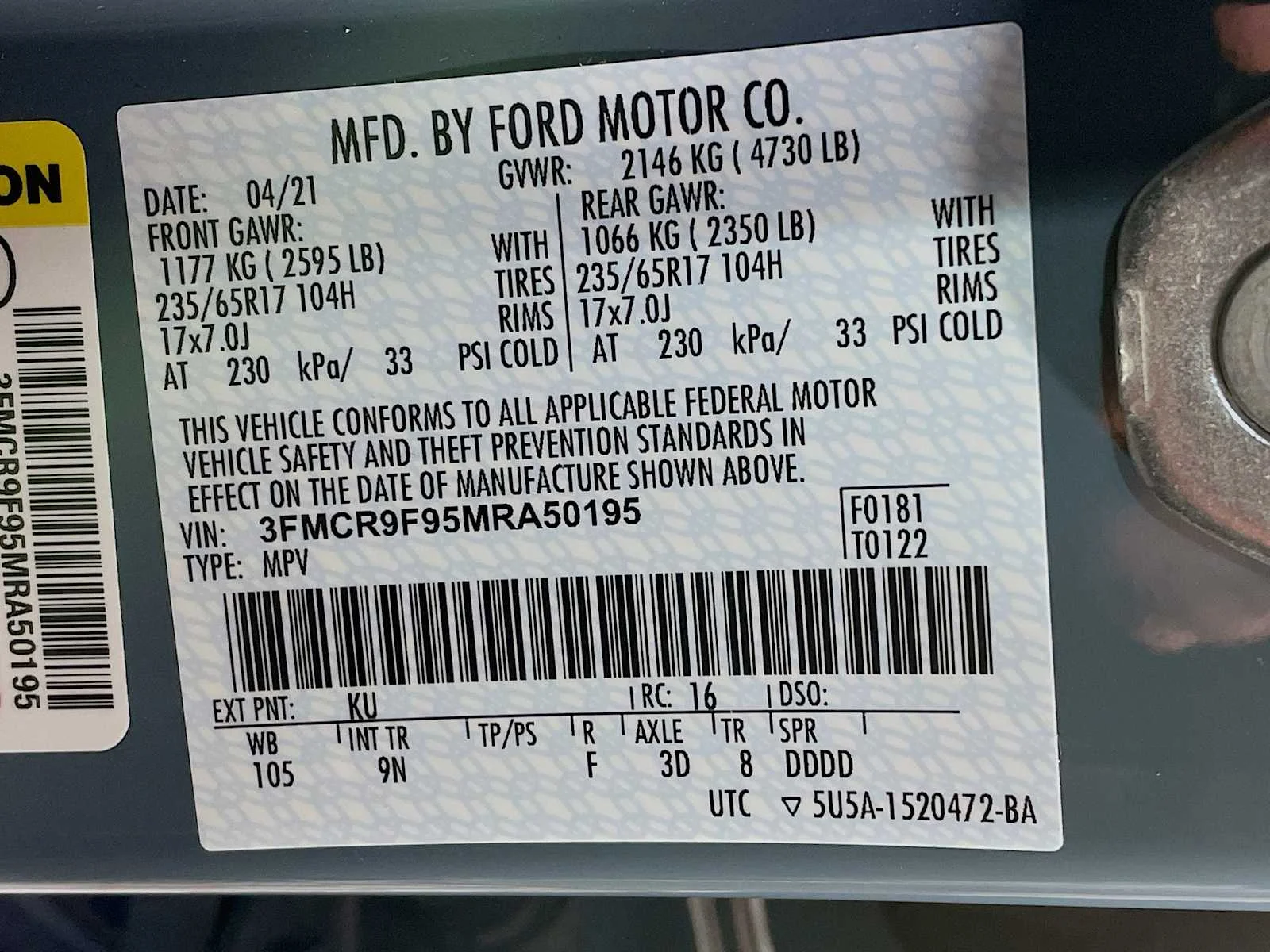 Used 2021 Area 51 Ford First Edition image 30