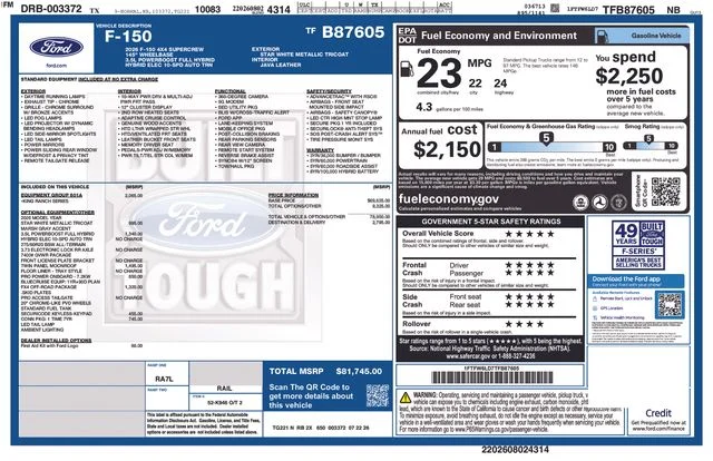 New 2026 Star White Metallic Tri-Coat Ford King Ranch image 5