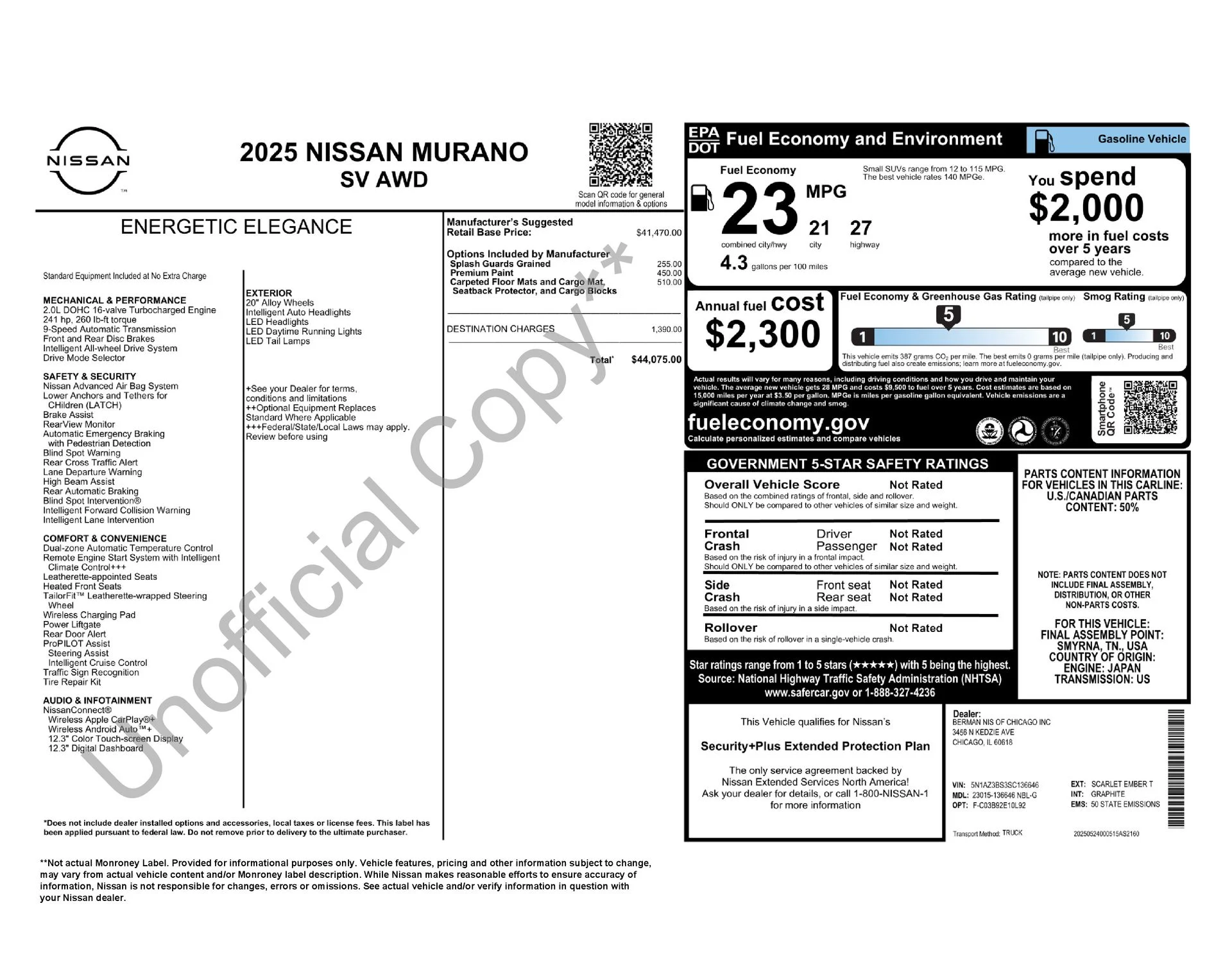 Used 2025 Red Nissan SV image 3