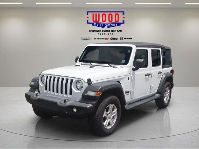 Used 2022 Bright White Clearcoat Jeep Unlimited Sport S image 7