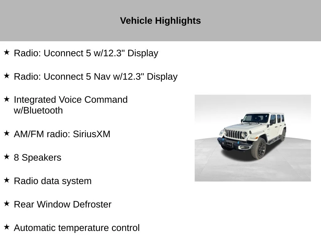 Used 2024 White Jeep Sahara 4xe image 16