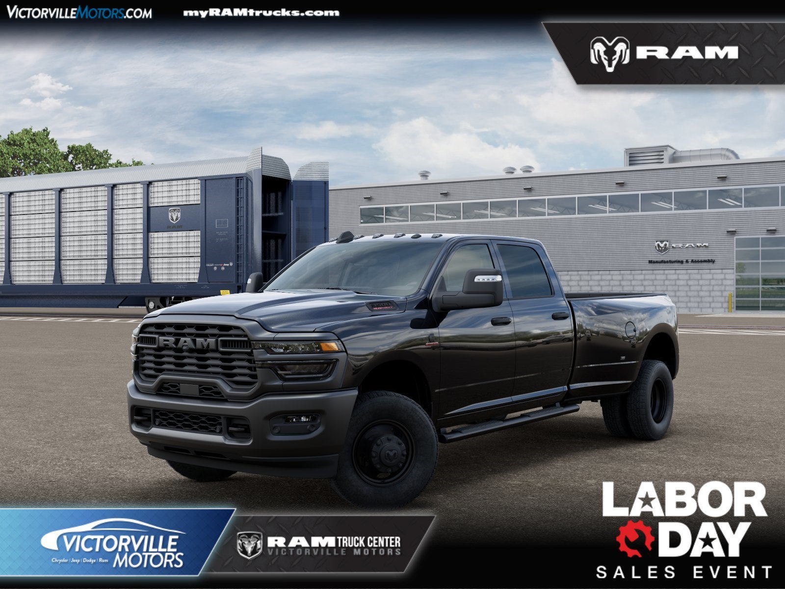 New 2026 Diamond Black Crystal Pearl-Coat Exterior Paint RAM Tradesman image 1