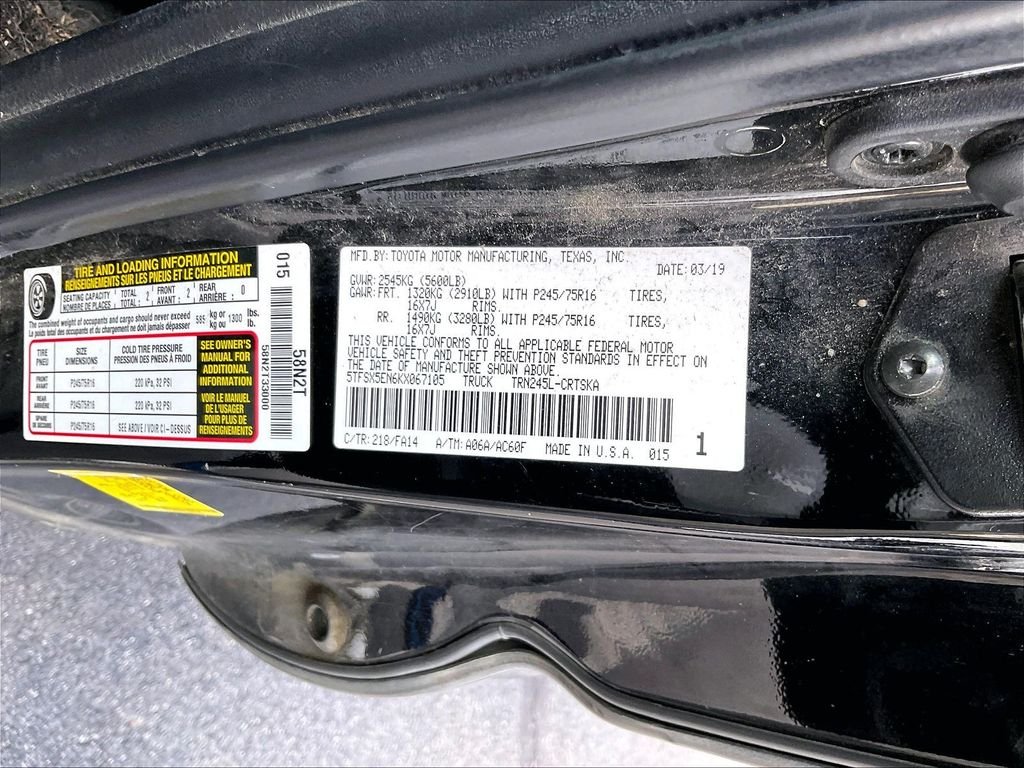 Used 2019 Midnight Black Metallic Toyota SR image 6