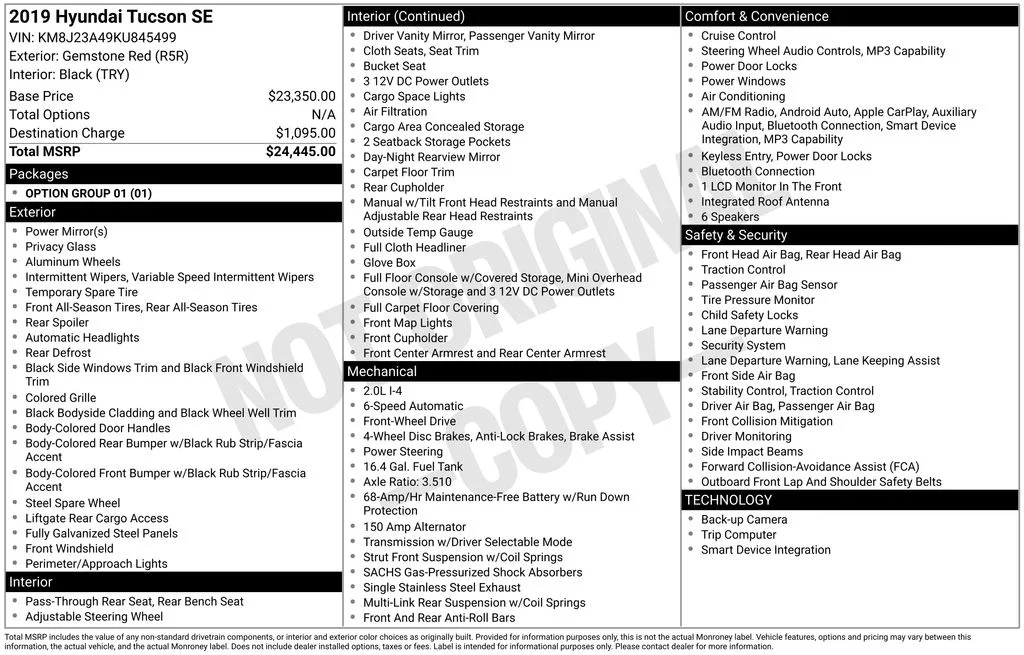 Used 2019 Red Hyundai SE image 6
