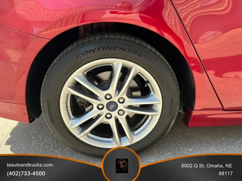 Used 2015 Red Ford Titanium Hybrid Sedan 4D image 10