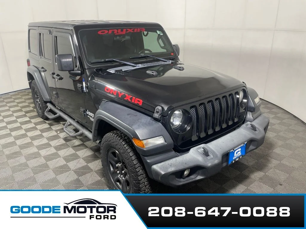 Certified Used 2018 Black Clearcoat Jeep Unlimited Sport image 1