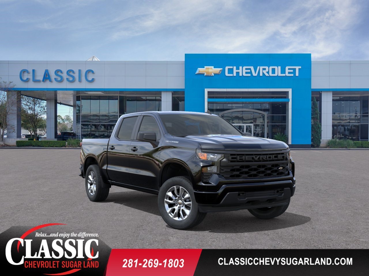 2026 Chevrolet Silverado 1500 Custom Black at Classic Elite Chevrolet Hwy 6