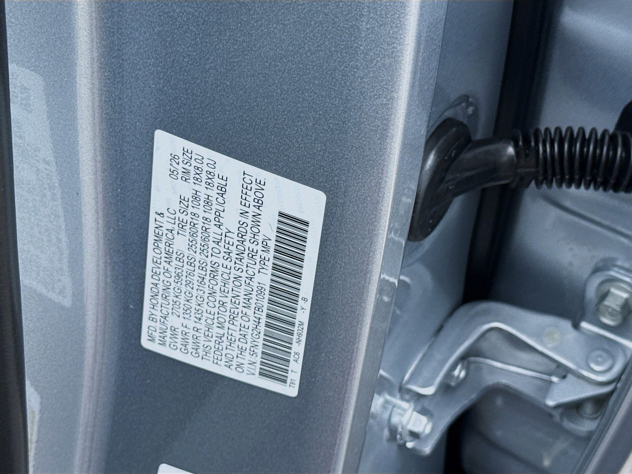 New 2026 Solar Silver Metallic Honda EX-L image 28