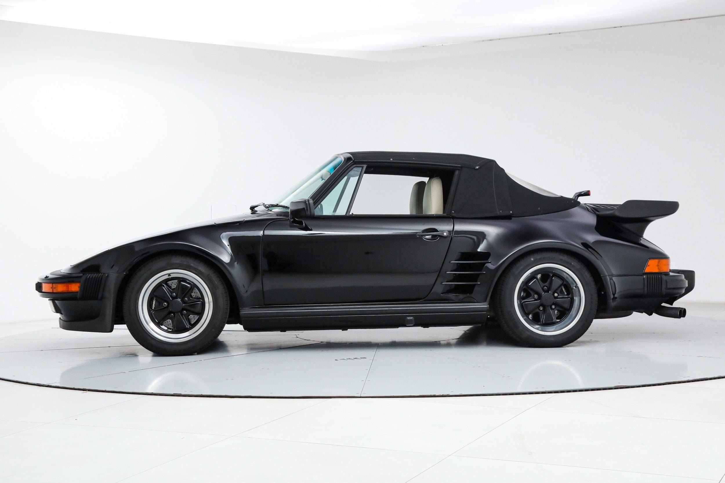 Used 1989 Black Porsche Turbo Cabriolet Slantnose image 2