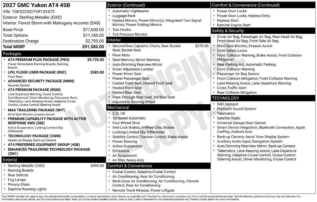 New 2027 Sterling Metallic GMC AT4 image 22