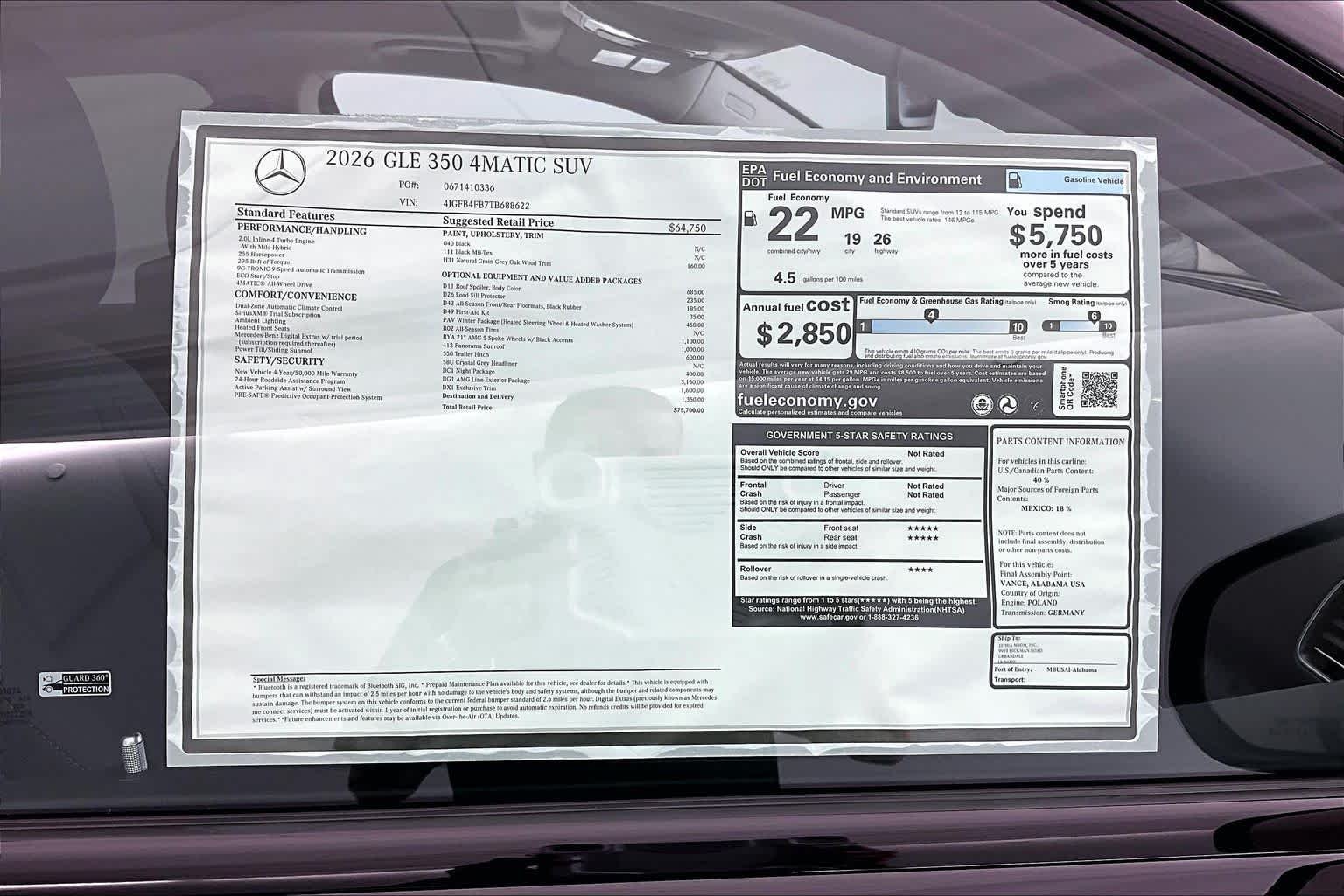 New 2026 Black Mercedes-Benz GLE 350 image 25