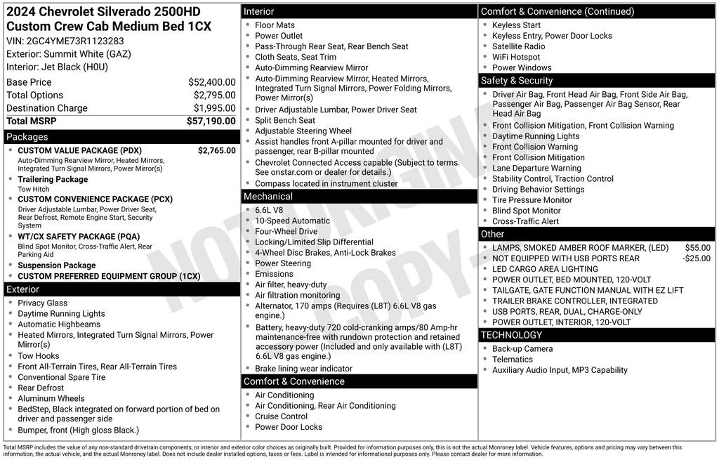 Used 2024 White Chevrolet Custom image 2
