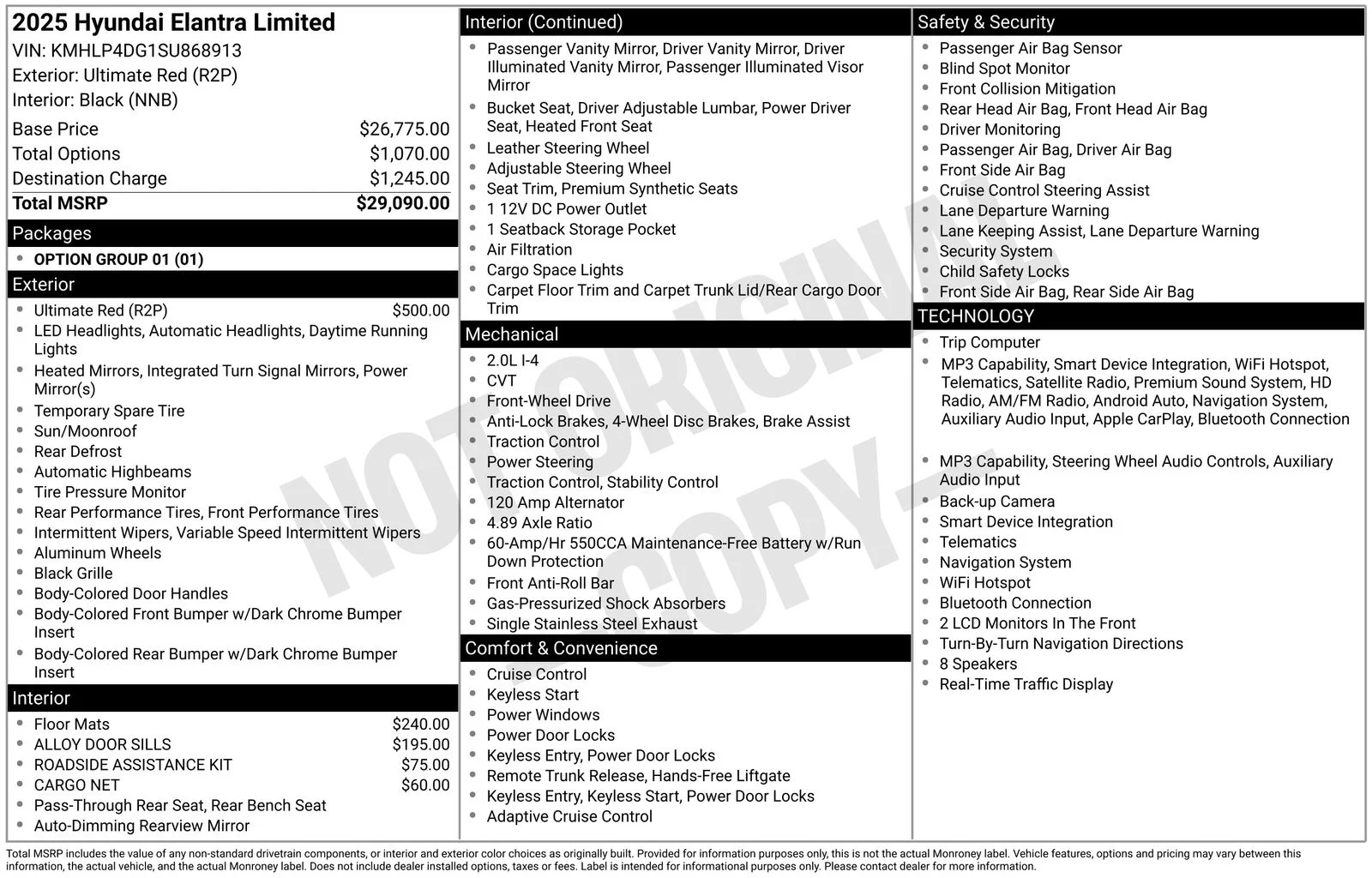 Used 2025 Red Hyundai Limited image 8
