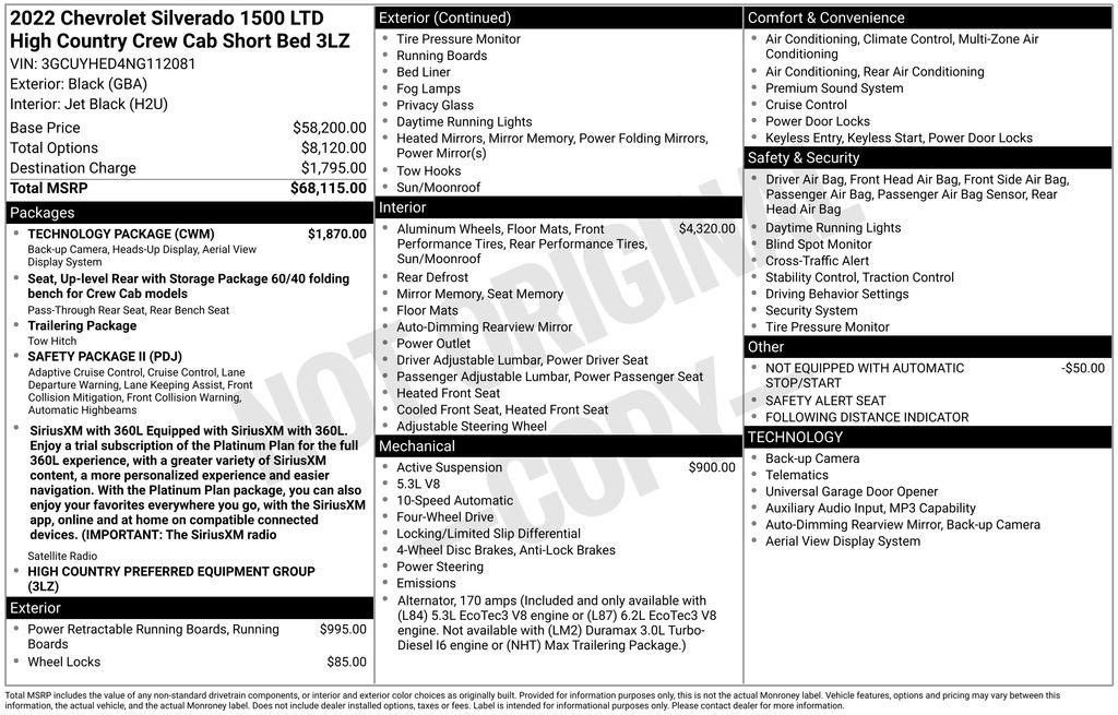 Used 2022 Black Chevrolet High Country image 22