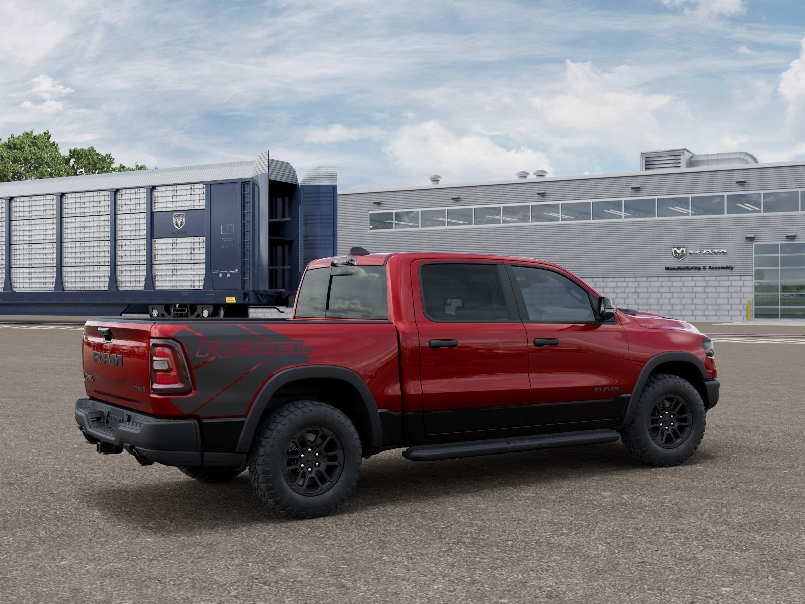 New 2027 Molten Red Pearl-Coat Exterior Paint RAM REBEL image 2