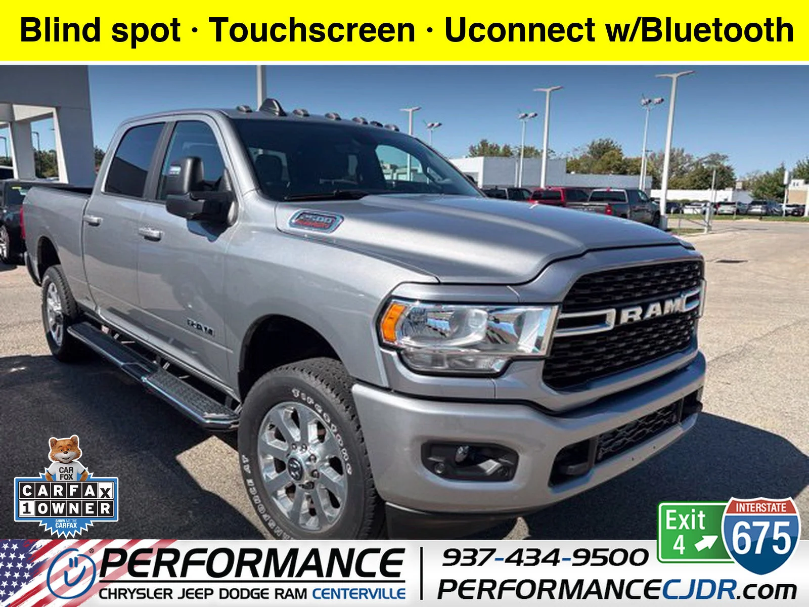 Used 2023 Billet Silver Metallic Clearcoat Ram Big Horn image 1