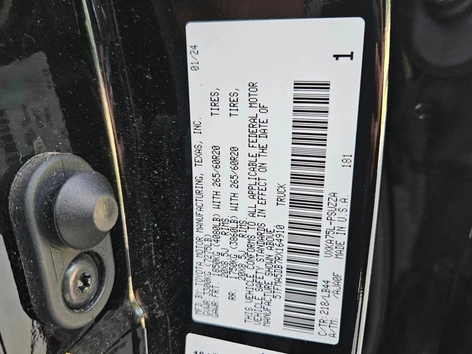 Used 2024 Midnight Black Metallic Toyota 1794 Edition image 20