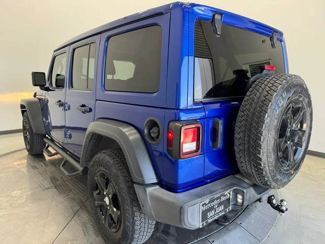 Used 2020 Ocean Blue Metallic Clearcoat Jeep Unlimited Sport S image 9