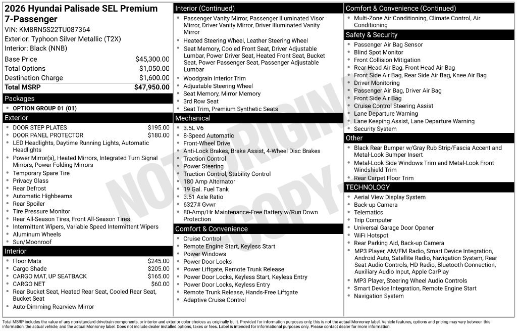 New 2026 Silver Hyundai SEL Premium image 4