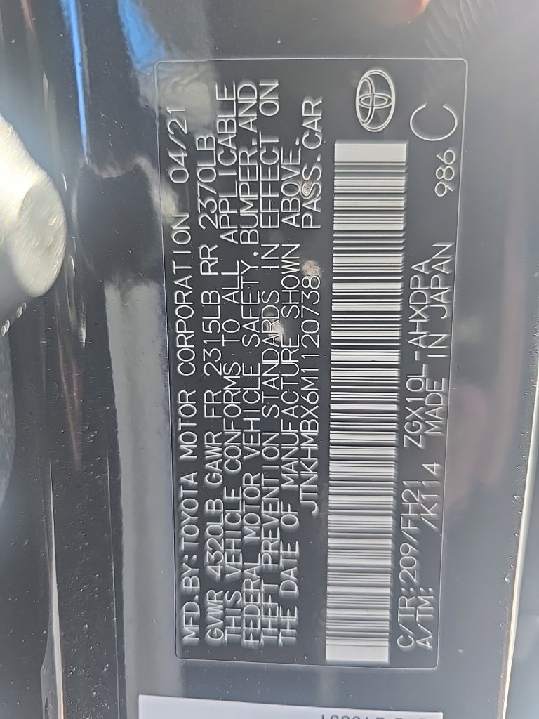 Used 2021 Black Toyota LE image 13