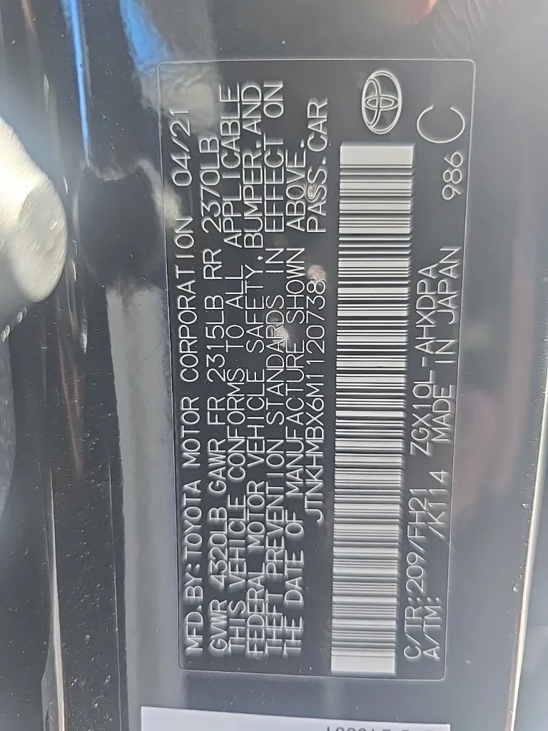 Used 2021 Black Toyota LE image 13