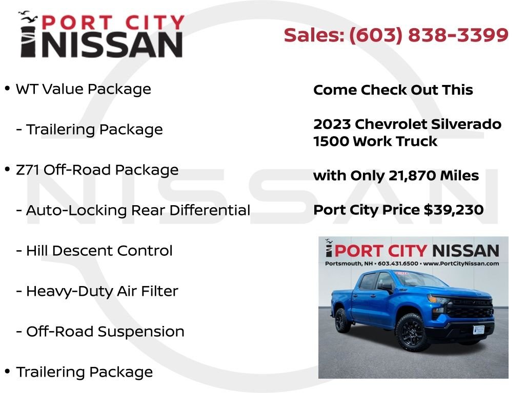Used 2023 Glacier Blue Metallic Chevrolet z71 w/5.3l v8 image 33