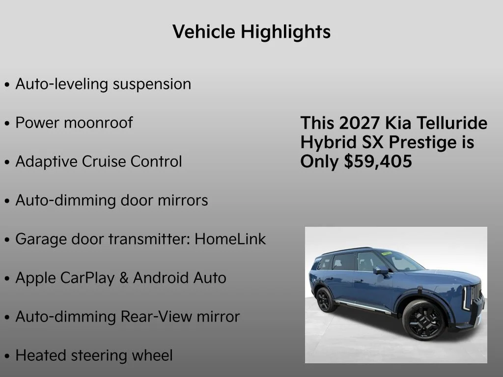 New 2027 Midnight Lake Blue Kia SX-Prestige image 36