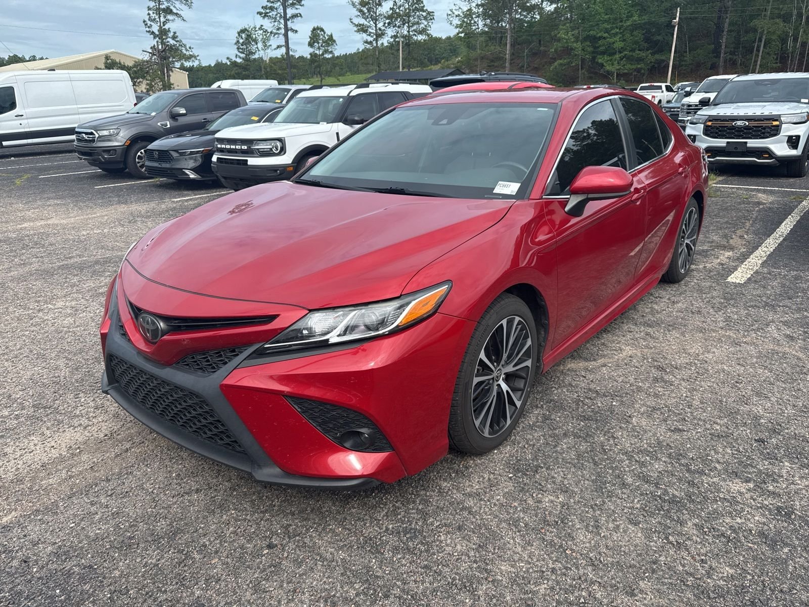 Used 2020 Red Toyota SE image 2