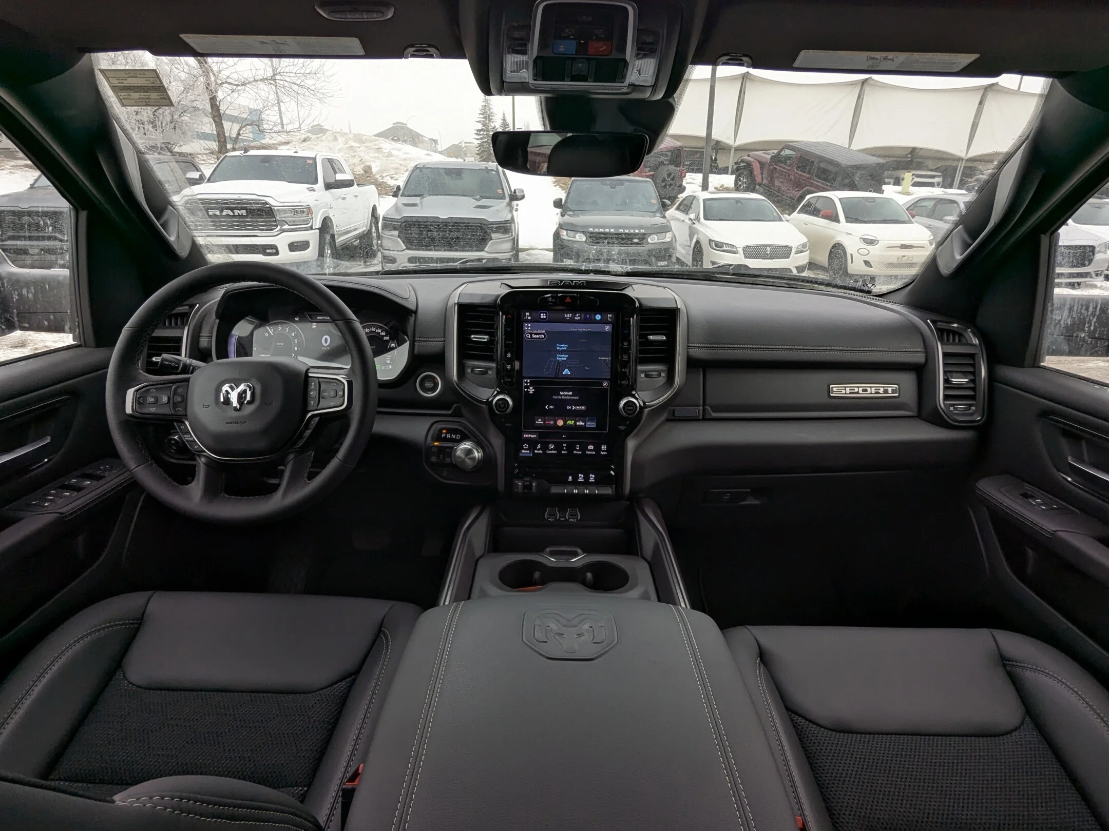 New 2026 Black RAM Sport - - Pano Sunroof - Sport Perf Hood - Anti-Spin Rear Axle - Trailer Brake Control & More! image 26