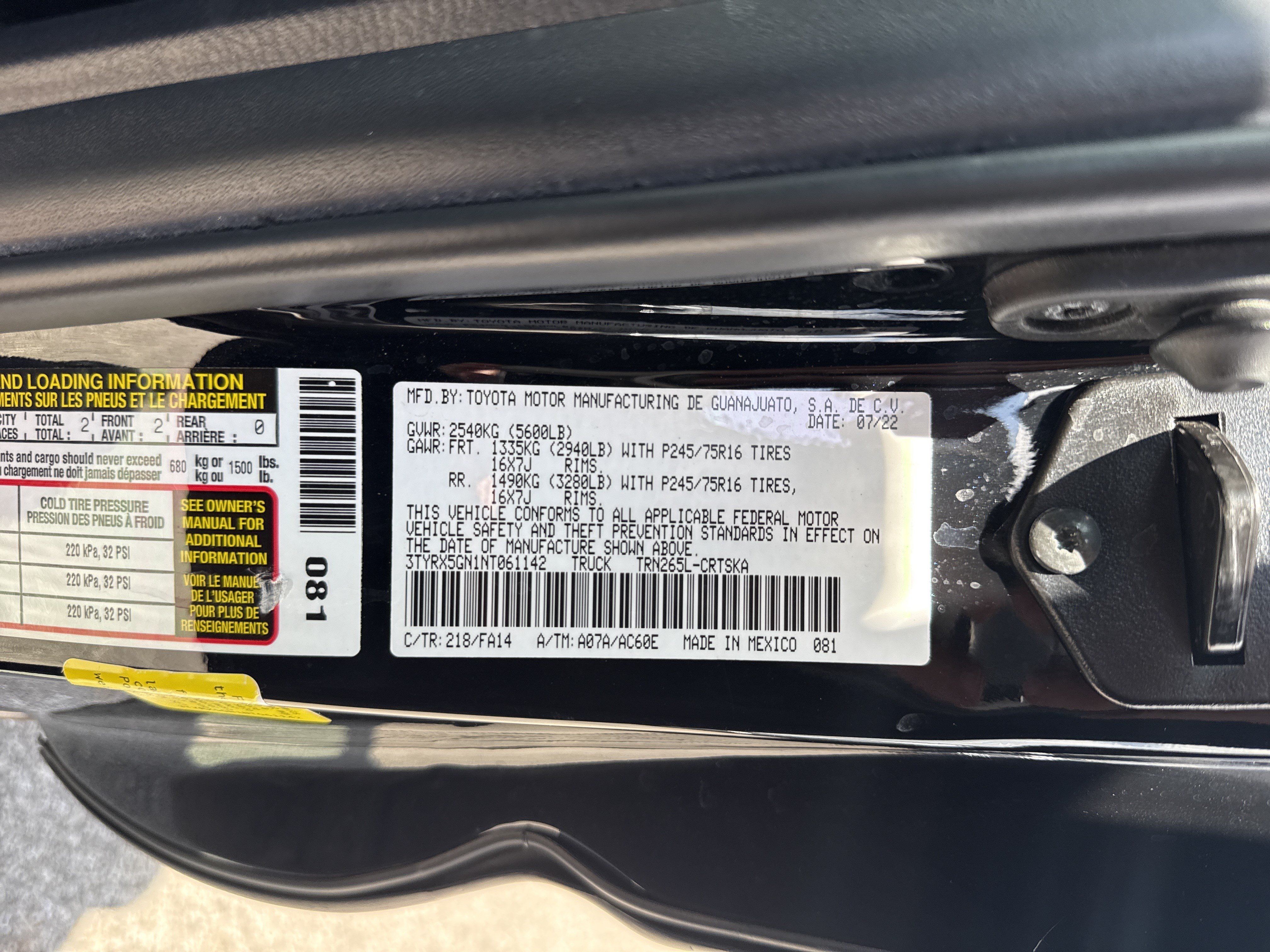 Used 2022 Black Toyota  image 28