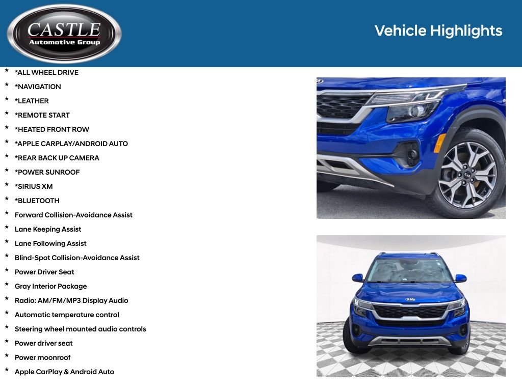 Used 2021 Blue Kia EX image 3