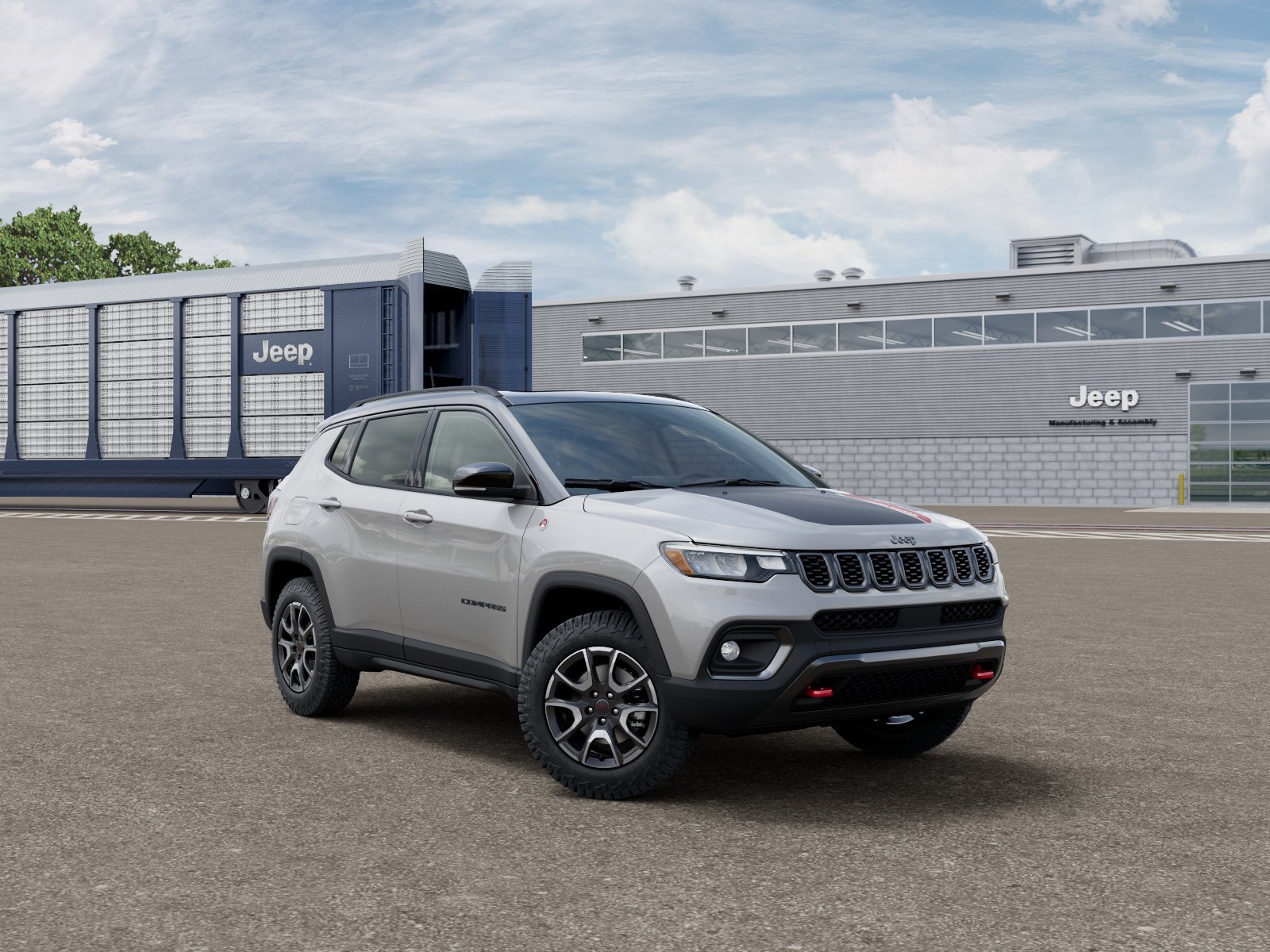 New 2026 Silver Zynith Metallic Clear-Coat Exterior Paint Jeep Trailhawk image 3