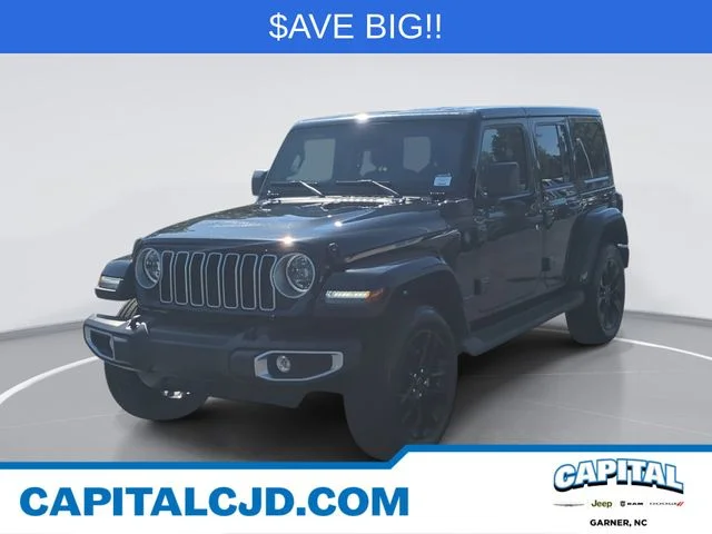 Used 2025 Black Jeep Sahara 4xe image 1