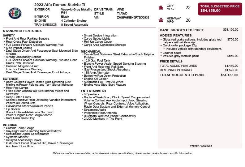 Used 2023 Gray Alfa Romeo Ti image 3