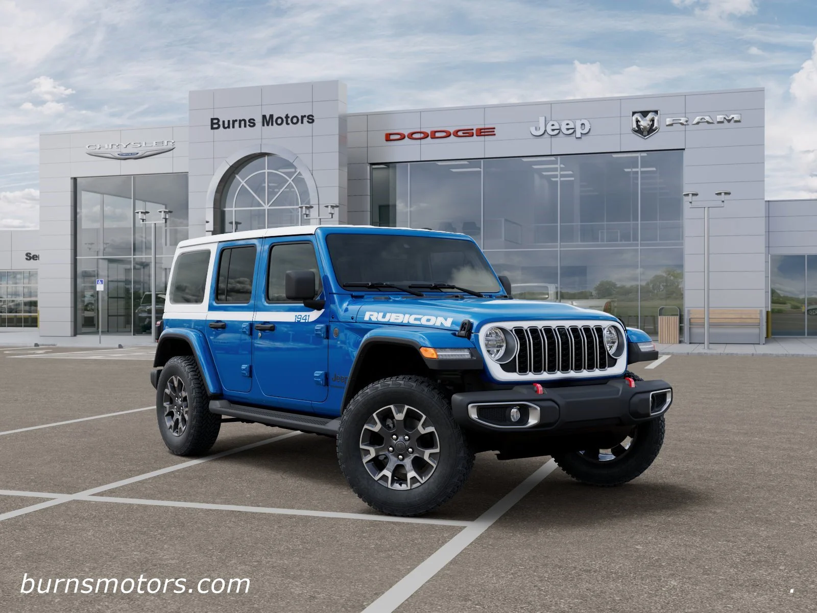 New 2026 Hydro Blue Pearl-Coat Exterior Paint Jeep Sahara 4-Door image 5