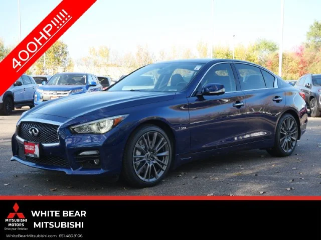 Used 2016 INFINITI Q50 Red Sport with VIN JN1FV7AR4GM451438 for sale in White Bear Lake, Minnesota