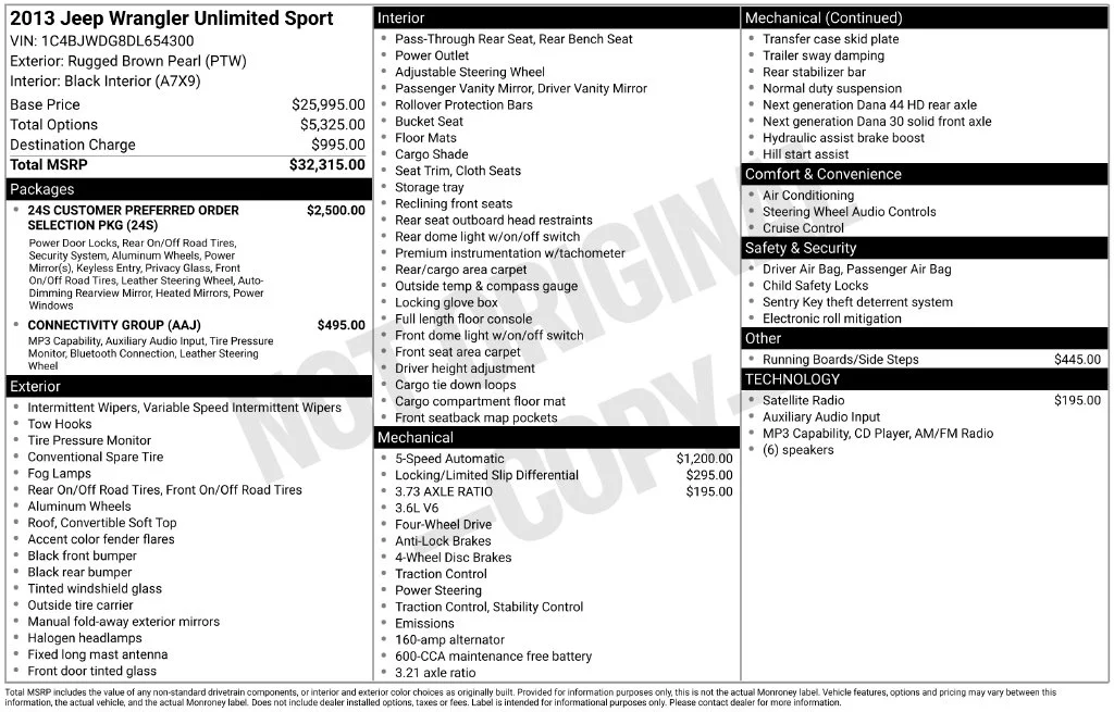 Used 2013 Brown Jeep Unlimited Sport image 6
