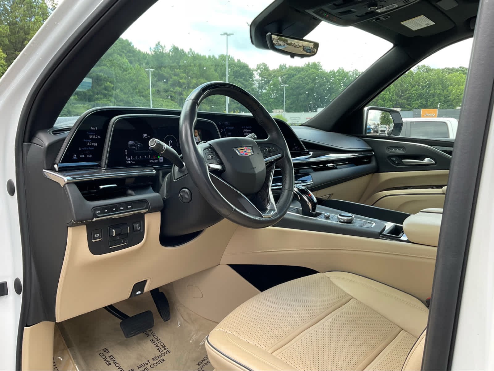 Used 2023 Crystal White Tricoat Cadillac 4WD Premium Luxury image 14