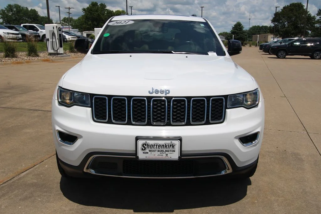 Used 2021 Bright White Clearcoat Jeep Limited image 2