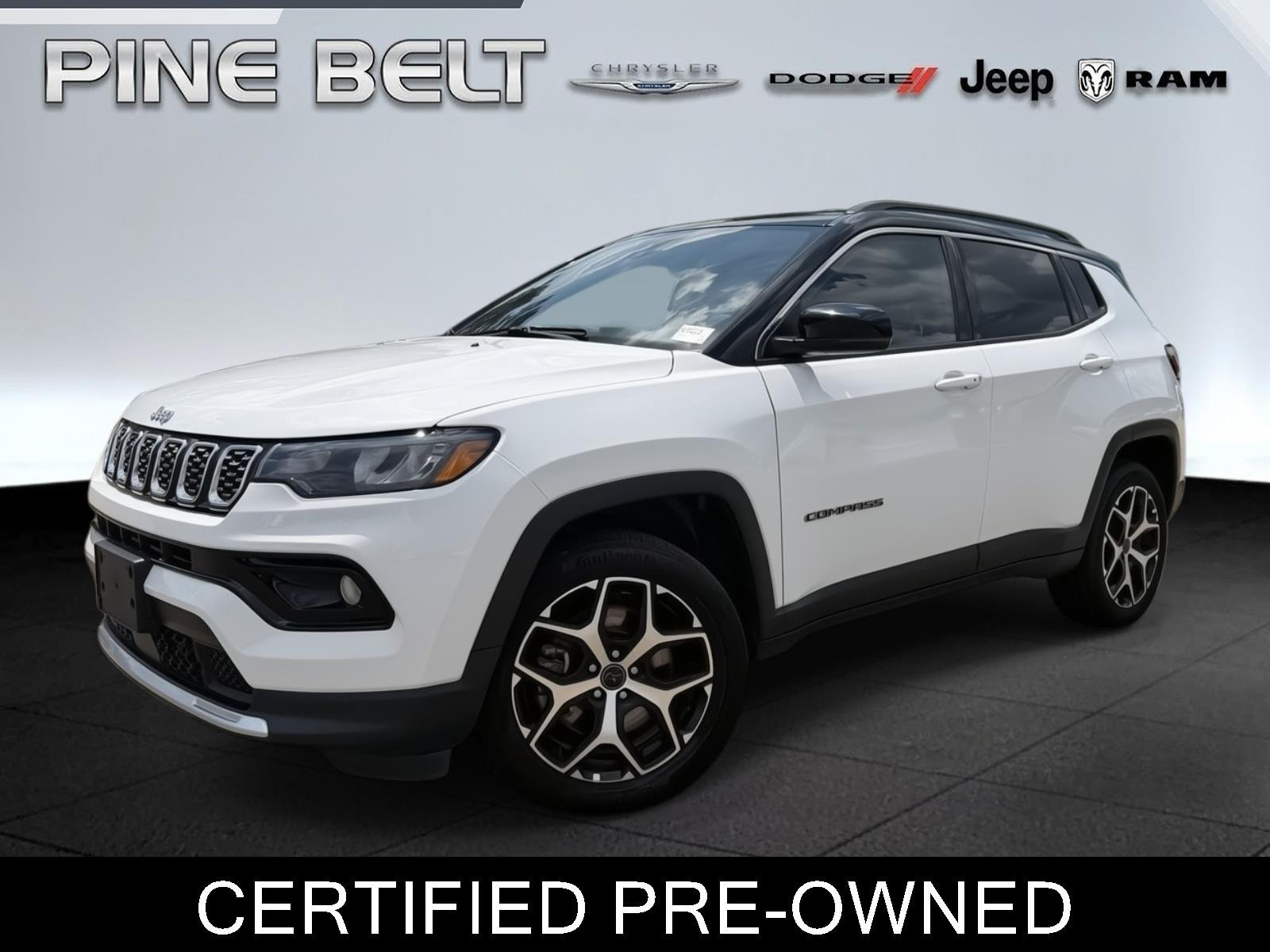 Used 2025 Bright White Clearcoat Jeep Limited image 1